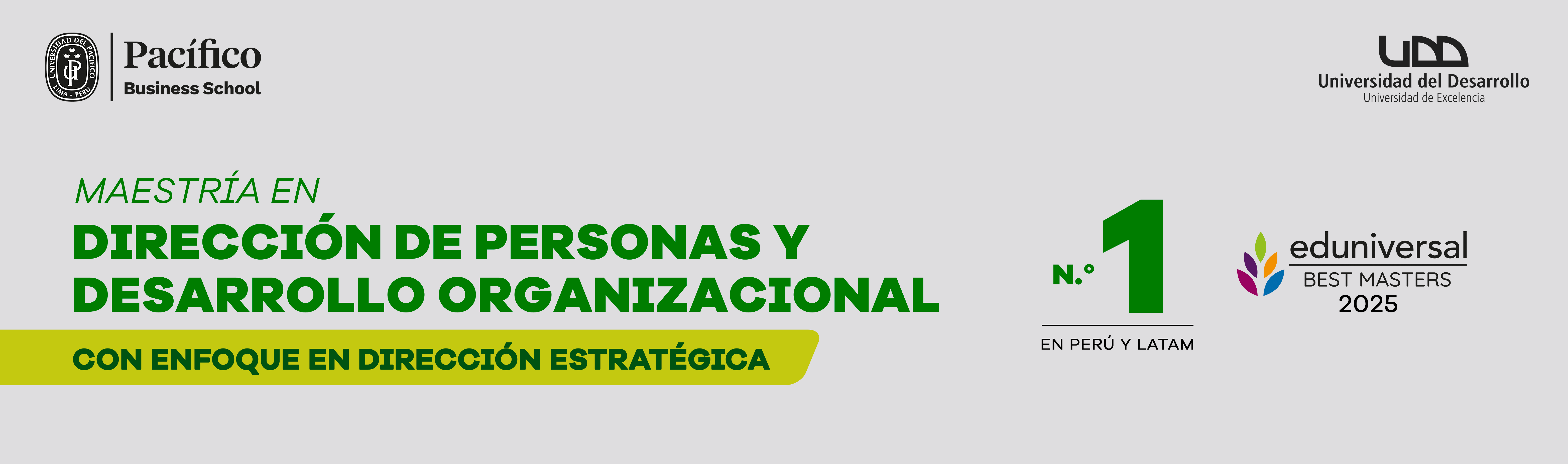 Banner de la Maestría en Desarrollo Organizacional y Dirección de Personas de la Pacífico, Maestría en RR.HH de la Pacífico, nueva línea gráfica de la Maestría en Dirección de Personas UP, bienvenido a la Maestría en Dirección